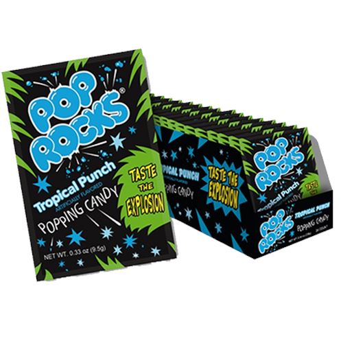 Pop Rocks Candy Ultimate 9 Flavor Assortment Bulk - Strawberry, Cherry,  Tropical Punch, Watermelon, Blue Raspberry, Bubble Gum, Cotton Candy,  Grape, Green Apple 18 Packs Total With License 
