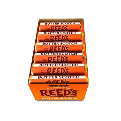 All City Candy Reeds Butterscotch Hard Candy - 1.01-oz. Roll Hard Iconic Candy 1 Roll For fresh candy and great service, visit www.allcitycandy.com