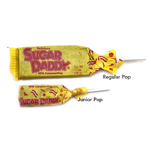 Sugar Daddy Junior Milk Caramel Pops .78 oz.