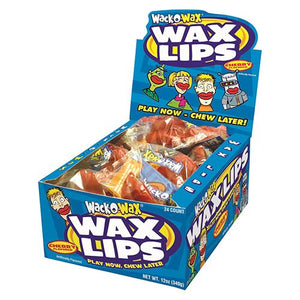 All City Candy Wack-O-Wax Wax Lips Wax Concord Confections (Tootsie) Case of 24 For fresh candy and great service, visit www.allcitycandy.com