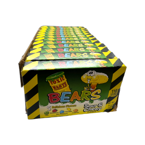 Toxic Waste Hazardously Sour Candy in Original Yellow Drum 1.7 oz 