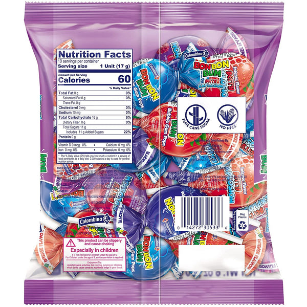 Colombina Bonbon Bubble Gum, Berry Explosion, 6 Oz, 12 Pack