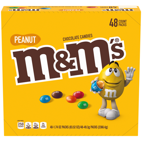 M&M's Peanut Chocolate Candy - Movie Theater Box 3.1 Ounce (Pack of 12)