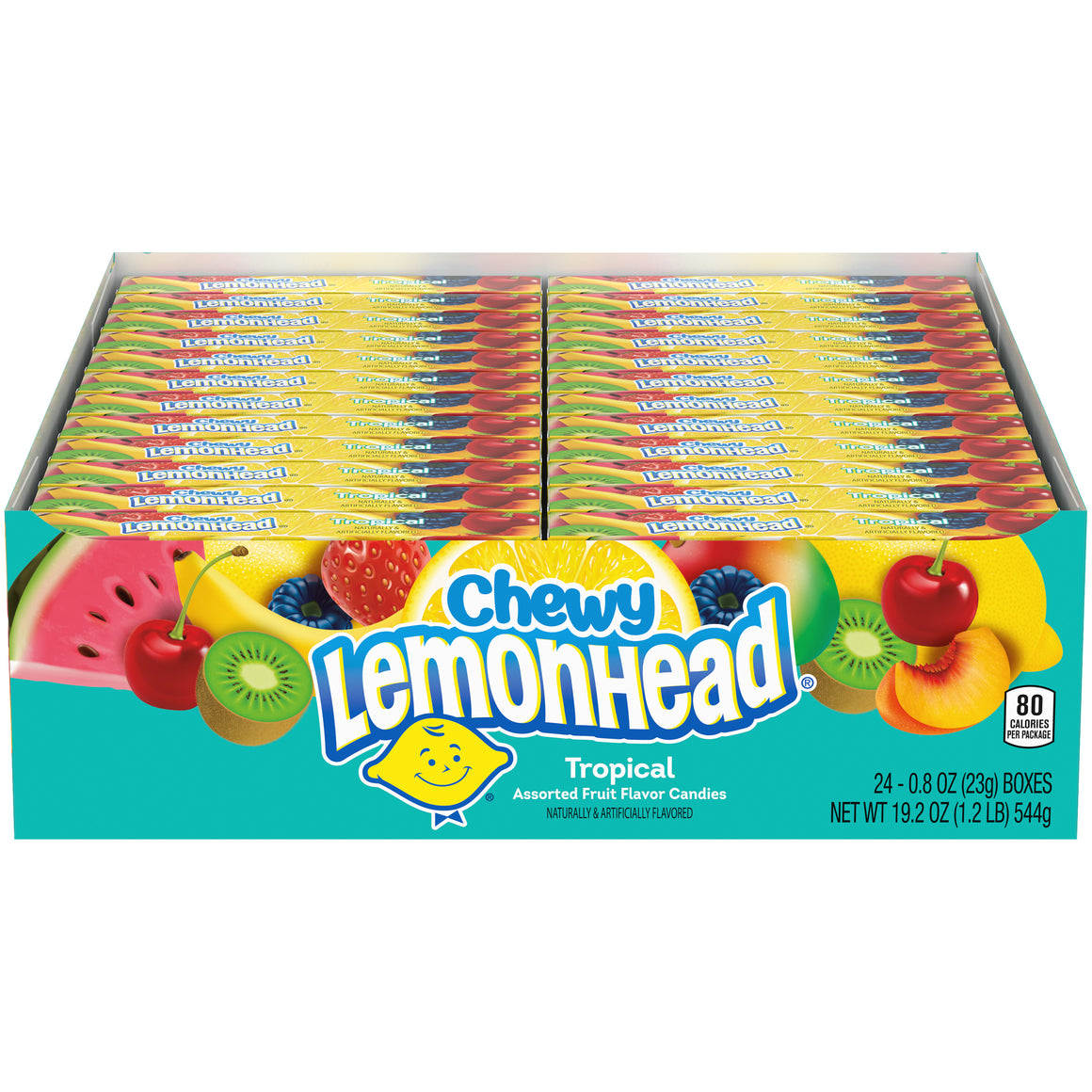 All City Candy Chewy Lemonhead Tropical Assorted Fruit Flavored Candies .8-oz. Box 1 Box Chewy Ferrara Candy Company For fresh candy and great service, visit www.allcitycandy.com