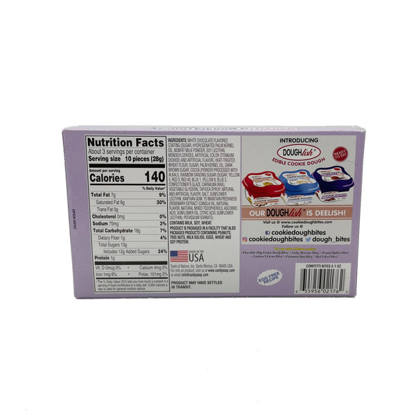 Confetti Cookie Dough Bites Eggs 3.1 oz. Theater Box All City Candy