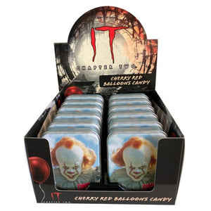 All City Candy IT Chapter Two - Pennywise Cherry Red Balloons Candy 1.5 oz. Tin Case of 12 Novelty Boston America For fresh candy and great service, visit www.allcitycandy.com