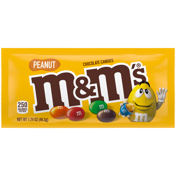 M&M's M&MS Peanut Chocolate Candy Party Size Bag, 38 Ounce (Pack of 2)