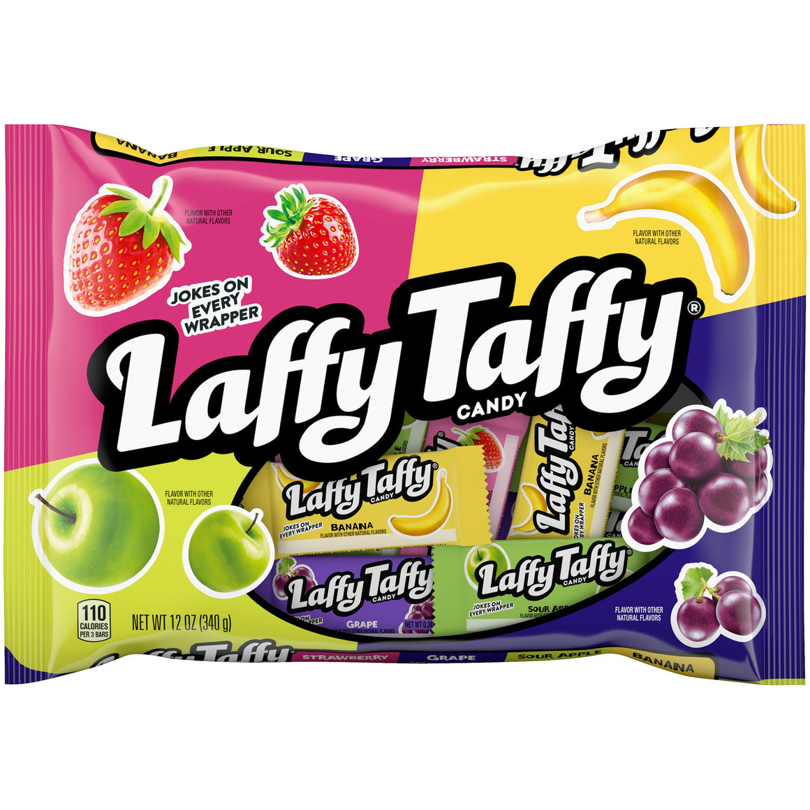 All City Candy Laffy Taffy Assorted Mini Bars - 12-oz. Bag Taffy Ferrara Candy Company For fresh candy and great service, visit www.allcitycandy.com
