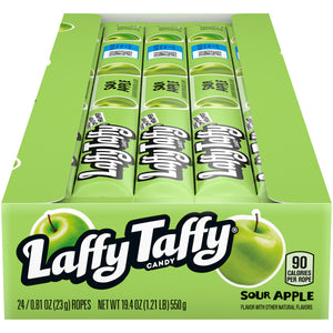 All City Candy Laffy Taffy Sour Apple Rope .81-oz. - Case of 24 Taffy Ferrara Candy Company For fresh candy and great service, visit www.allcitycandy.com