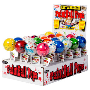 All City Candy Espeez Giant Jawbreaker PaintBall Pops 2.3 oz. Case of 24 Lollipops & Suckers Espeez For fresh candy and great service, visit www.allcitycandy.com