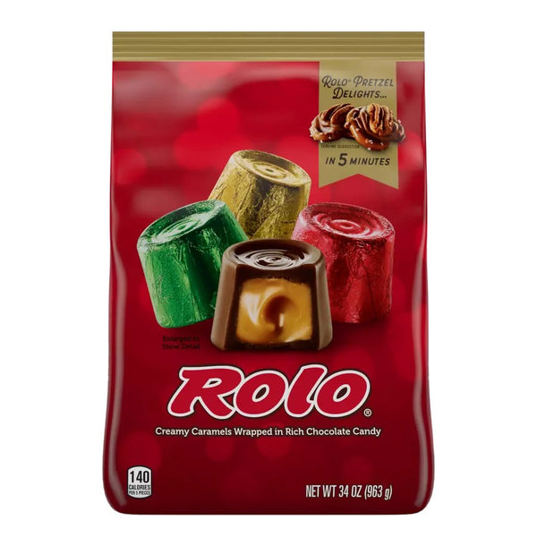 ROLO® Holiday Creamy Caramels in Rich Chocolate Candy, 10.1 oz bag