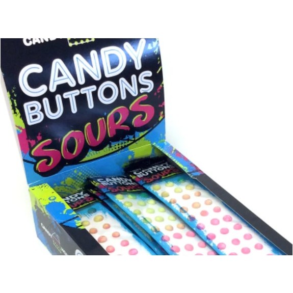 Candy Buttons Sour Mega Buttons - Gluten Free & Kosher - Retro Sour Candy  Dots - 1 Package of 144 Buttons