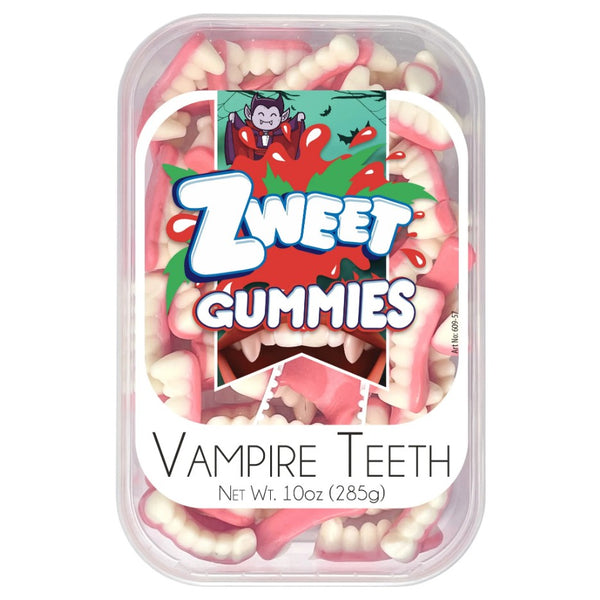 Zweet Gummies Vampire Teeth 10 oz. Tub - All City Candy