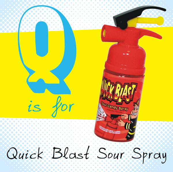 Quick Blast Raspberry Spray Candy A to Z: Quick Blast Sour Candy Spray - All City Candy
