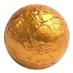 Foiled Solid Milk Chocolate Balls in Autumn Colors