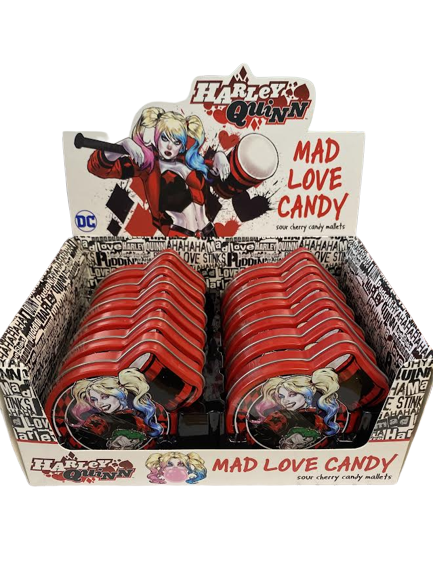 Harley Quinn Mad Love Sour Cherry Candy 1.0 oz. For fresh candy and great service, visit www.allcitycandy.com