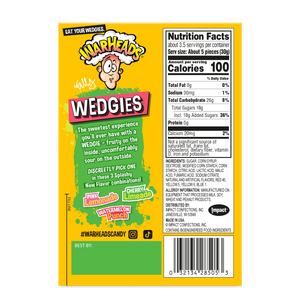 Warheads Wedgies Chewy Candy 3.5 oz. Theater Box