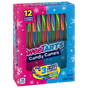 Sweetart Candy Cane 12 count Box 5.28 oz.  - For fresh candy and great service, visit www.allcitycandy.com