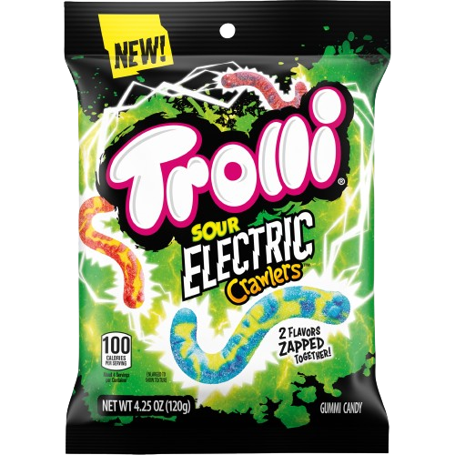 Trolli Sour Electric Crawlers 4.25 oz. Bag - For fresh candy and great service, visit www.allcitycandy.com