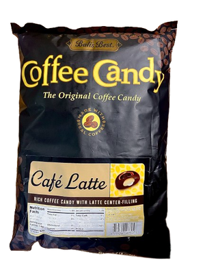 Bali's Best Cafe' Latte Coffee Candy 2.2 lb. Bulk Bag
