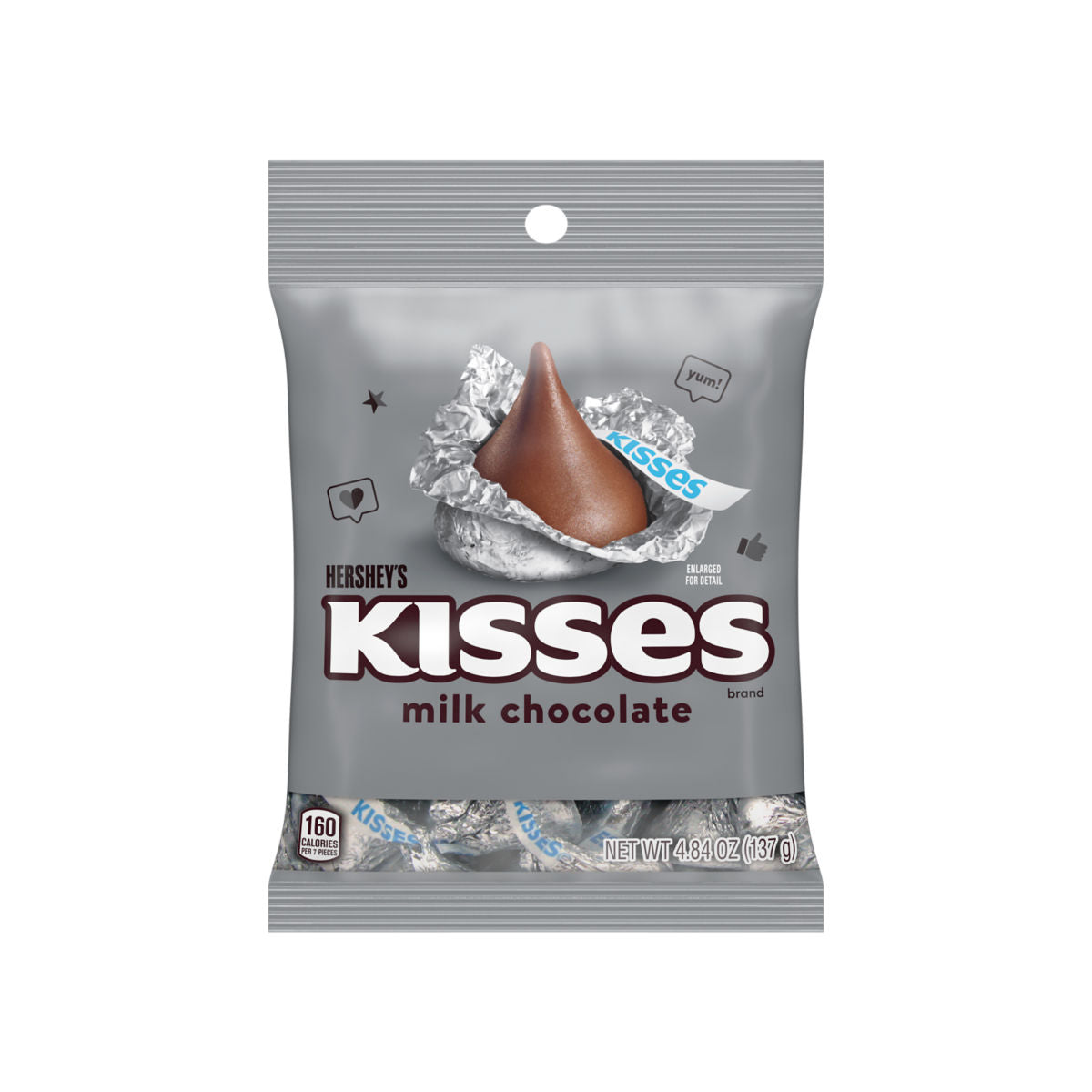 Hershey's Kisses Milk Chocolate, Giant - 7 oz box