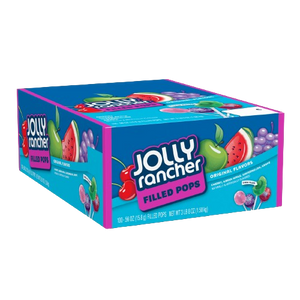 Jolly Rancher Filled Pop Assorted Flavors 0.56 oz. Box of 100 www.allcitycandy.com for fresh and delicious sweet treats