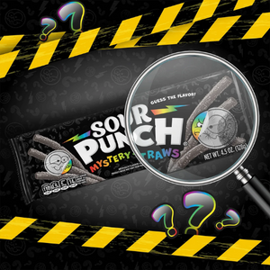 Sour Punch Fruity Mystery Straws 4.5 oz. Tray - Visit www.allcitycandy.com for great candy and delicious treats!