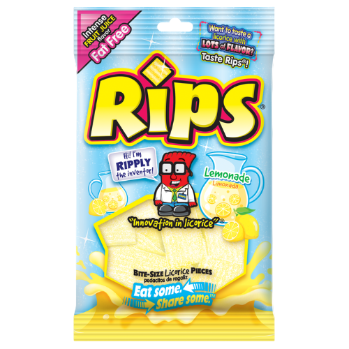 Rips Lemonade Licorice Bites – Sour Candy, Fat Free, Bite-Size Treats ...