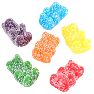 All City Candy Sugar Party Small Sour Bears Gummy Candy 6 oz. Bag- For fresh candy and great service, visit www.allcitycandy.com