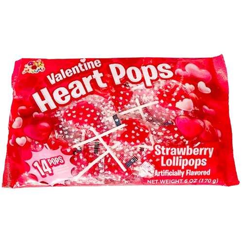 Albert's Valentine Heart Pops 14 Count 6 oz. Bag