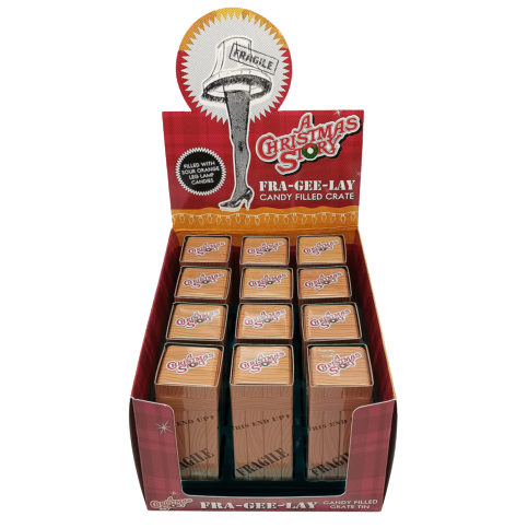 A Christmas Story - Fra-gee-lay Candy Crate 1.5 oz. Tin  - For fresh candy and great service, visit www.allcitycandy.com