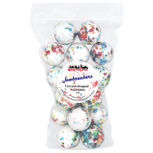 Psychedelic 1 3/4 Wrapped Jawbreaker 3 lb. Bag - Visit www.allcitycandy.com for great candy and delicious treats!