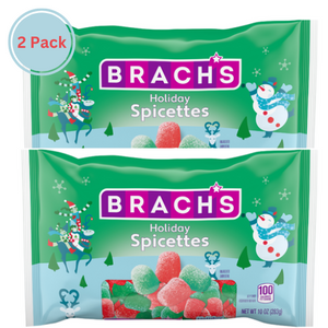 All City Candy Brach's Holiday Spicettes Cinnamon & Wintergreen Jelly Drops Holiday Candy 10 oz. Bag Pack of 2 Christmas Brach's Confections (Ferrara) For fresh candy and great service, visit www.allcitycandy.com