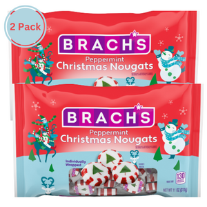 All City Candy Brach's Peppermint Christmas Nougats - 11-oz. Bag- Pack of 2 Christmas Brach's Confections (Ferrara) For fresh candy and great service, visit www.allcitycandy.com