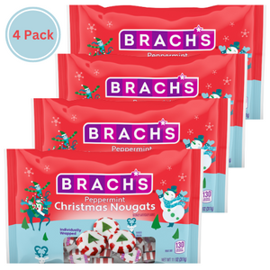 All City Candy Brach's Peppermint Christmas Nougats - 11-oz. Bag- Pack of 4 Christmas Brach's Confections (Ferrara) For fresh candy and great service, visit www.allcitycandy.com