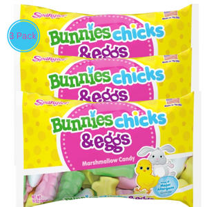 Bunnies Chicks & Eggs Marshmallow Candy