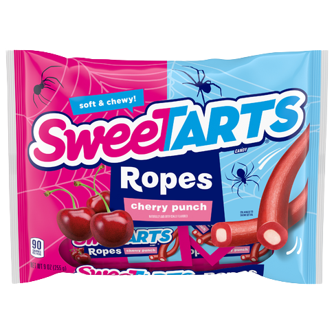 SweeTARTS Cherry Punch Soft & Chewy Ropes Candy Fun Size - 9-oz. Bag