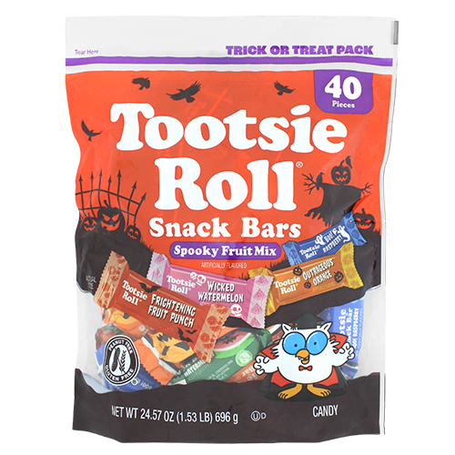 Tootsie Roll Spooky Fruit Mix Snack Bars 40 Count 24.5 oz. Bag
