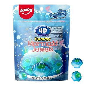 Amos 4D Gummy Mermaid Jewels 6 oz. Bag - Visit www.allcitycandy.com for great candy, service and delicious treats!