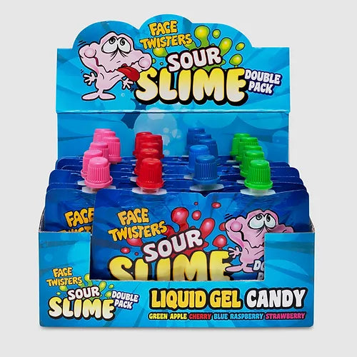 All City Candy Face Twisters Sour Slime Double Pack 1.4 oz- For fresh candy and great service, visit www.allcitycandy.com