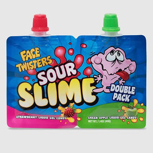 All City Candy Face Twisters Sour Slime Double Pack 1.4 oz- For fresh candy and great service, visit www.allcitycandy.com