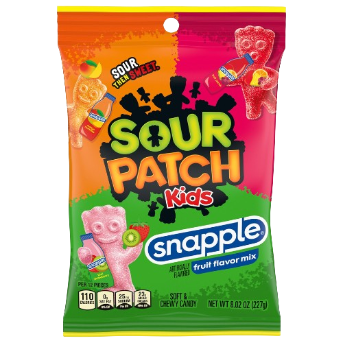 Sour Patch Kids Snapple 3.61 oz. Bag - Visit www.allcitycandy.com for great candy and delicious treats!