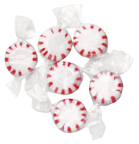 For fresh candy and great service, visit www.allcitycandy.com - Colombina Peppermint Starlight Mint White Center 5 lb. Bulk Bag