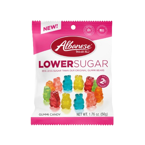 Albanese Lower Sugar 6 Flavor Gummi Bears 1.76 oz. Bag