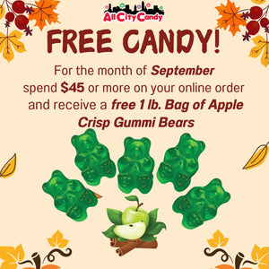 Albanese Apple Crisp Gummi Bears 1 lb. Bulk Bag