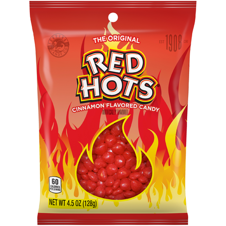Red Hots Cinnamon Candy 4.5 oz. Bag www.allcitycandy.com for fresh and delicious candy treats. 