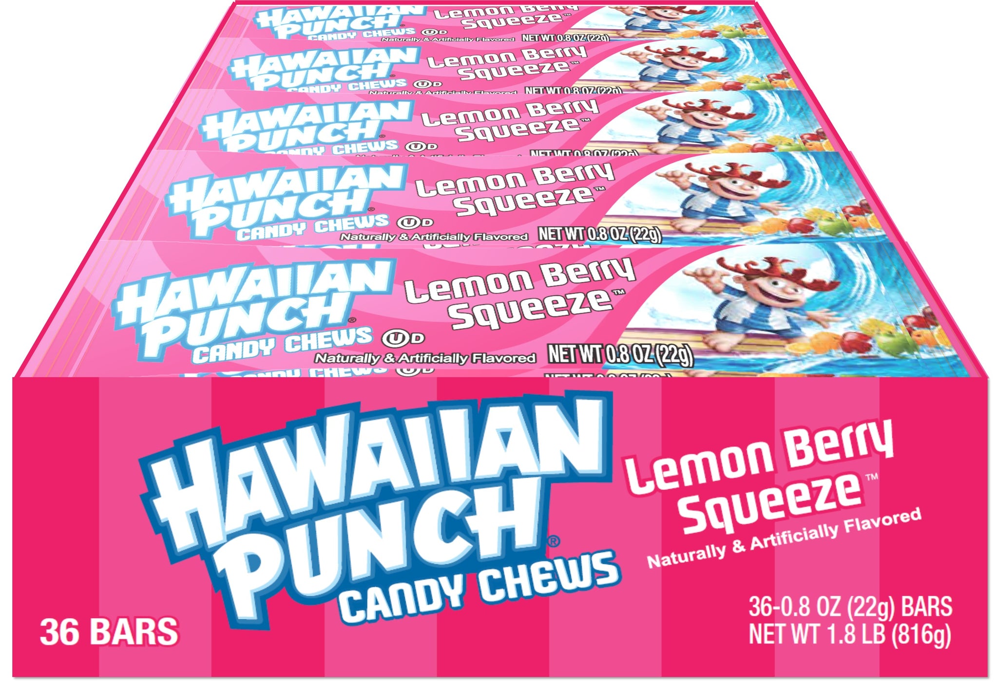 Hawaiian Punch Lemon Berry Squeeze Candy Chews - 0.8oz