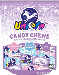 プリメロ キャンディーユニコーン柄 Adams and Brooks Unicorn Candy Chews 8.75 oz. Bag - All City Candy