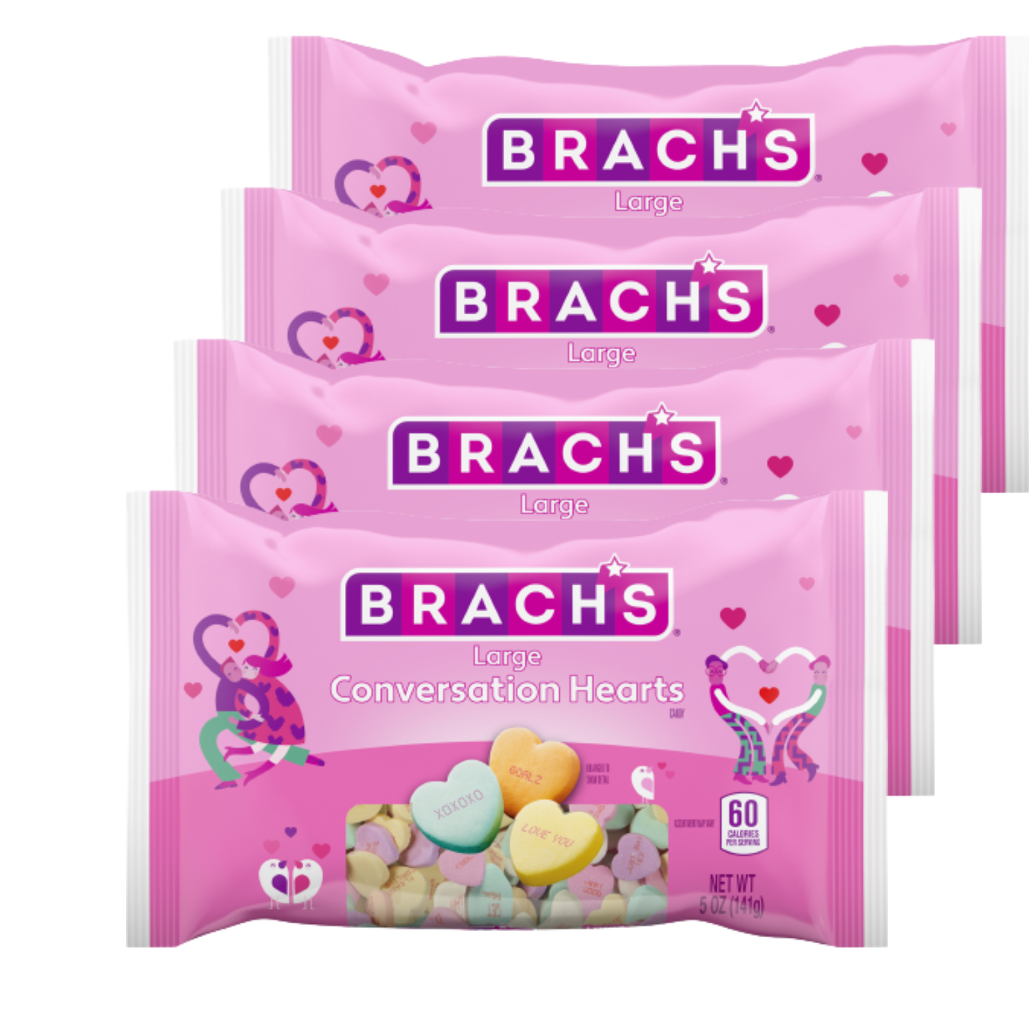 BRACH'S Sweet & Sour Conversation Hearts Valentine Candy 12 oz