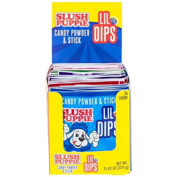 Slush Puppie Lil Dips Assorted Candy Powder and Stick 0.31 oz.